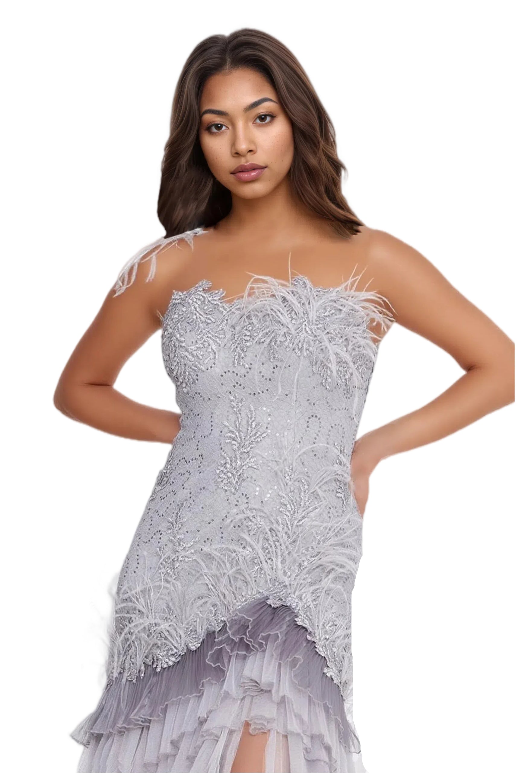 Sleeveless Maxi Tulle Fit & Flare Dress