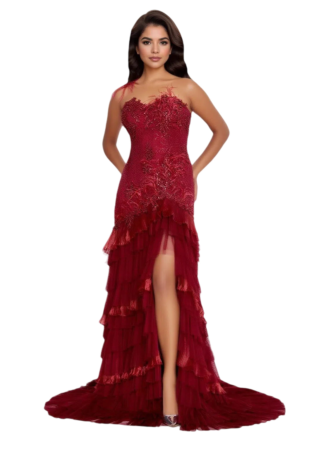 Sleeveless Maxi Tulle Fit & Flare Dress