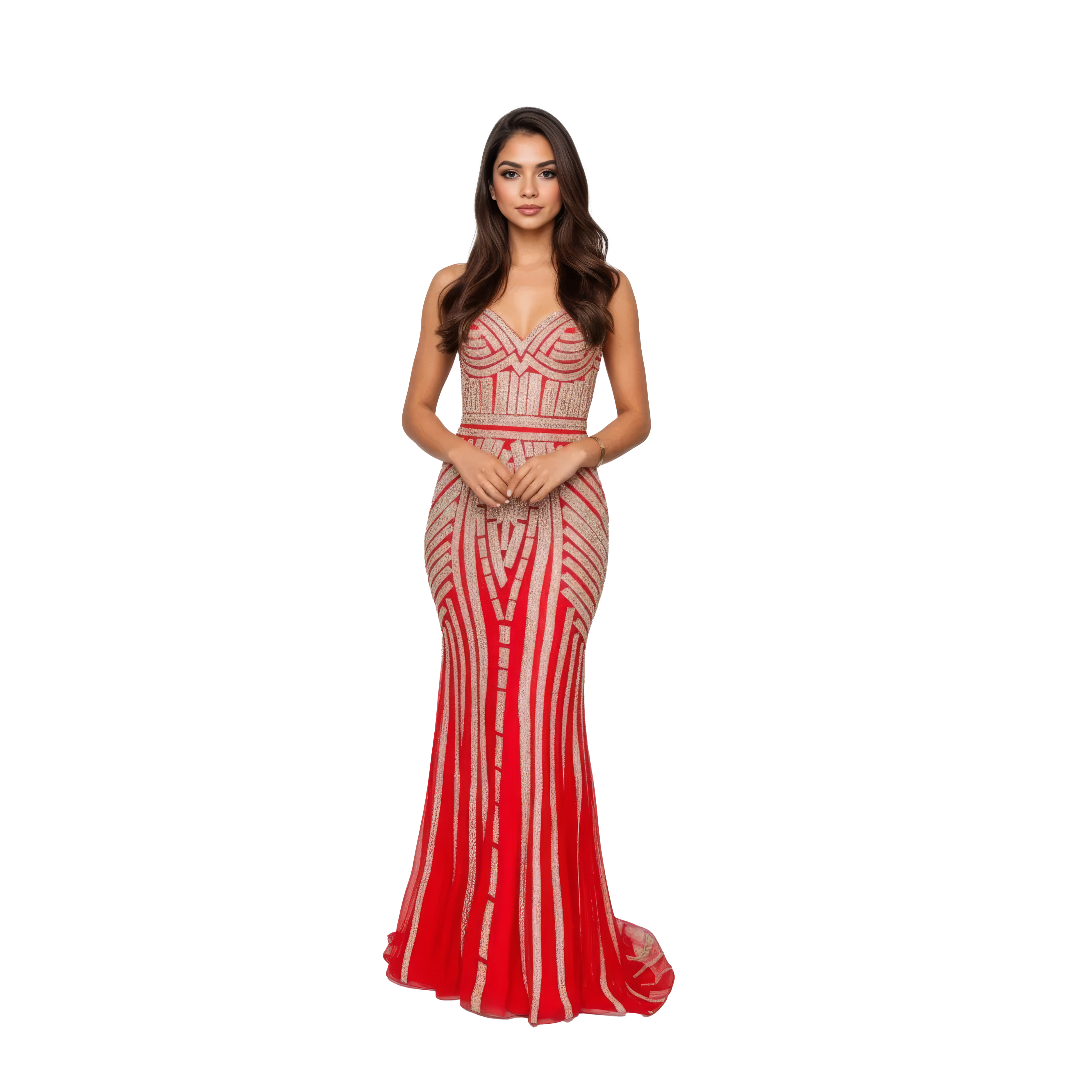 Sleeveless Silver Maxi Sequin Mermaid Dress