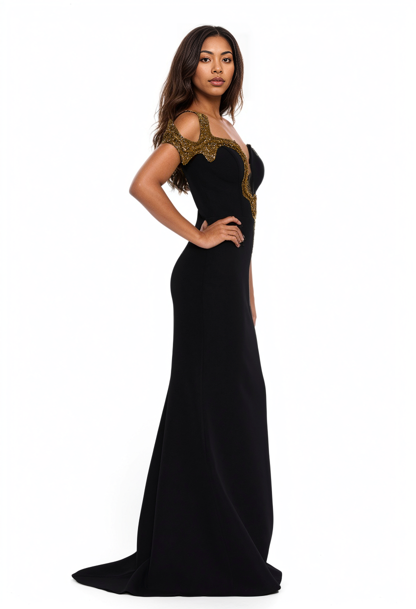 One Shoulder Maxi Viscose Mermaid Dress