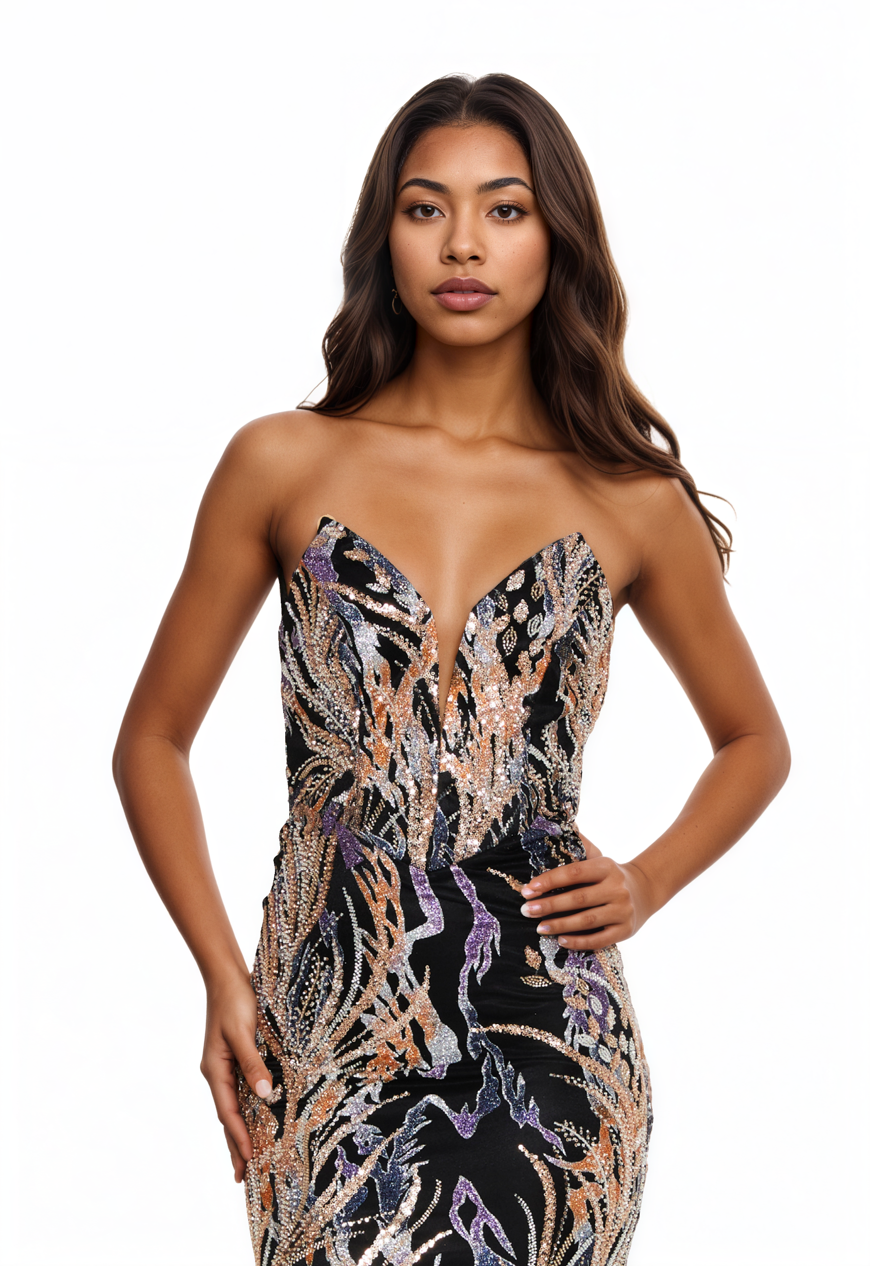 Strapless Maxi Tulle Mermaid Dress