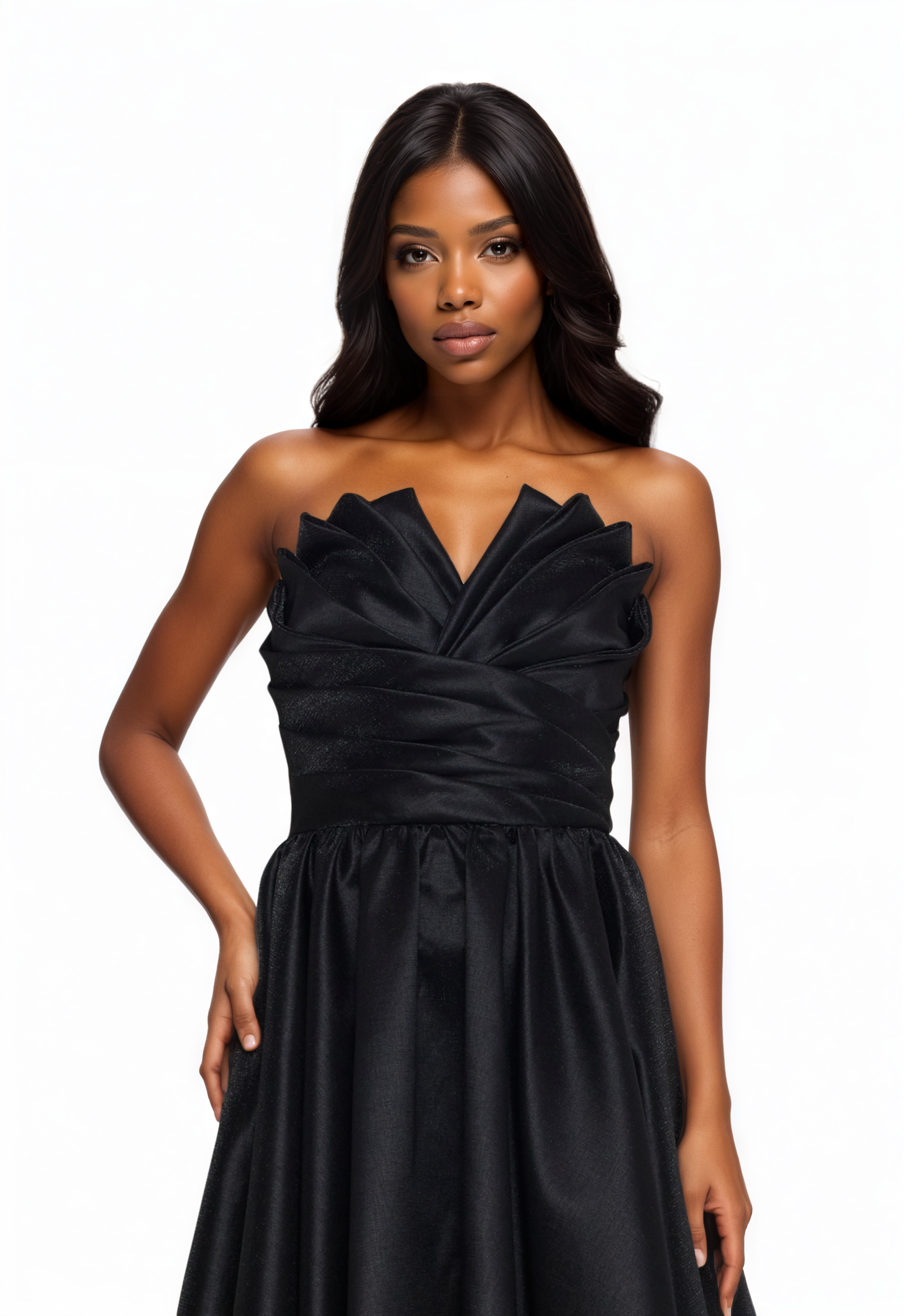 Strapless Midi A-Line Dress