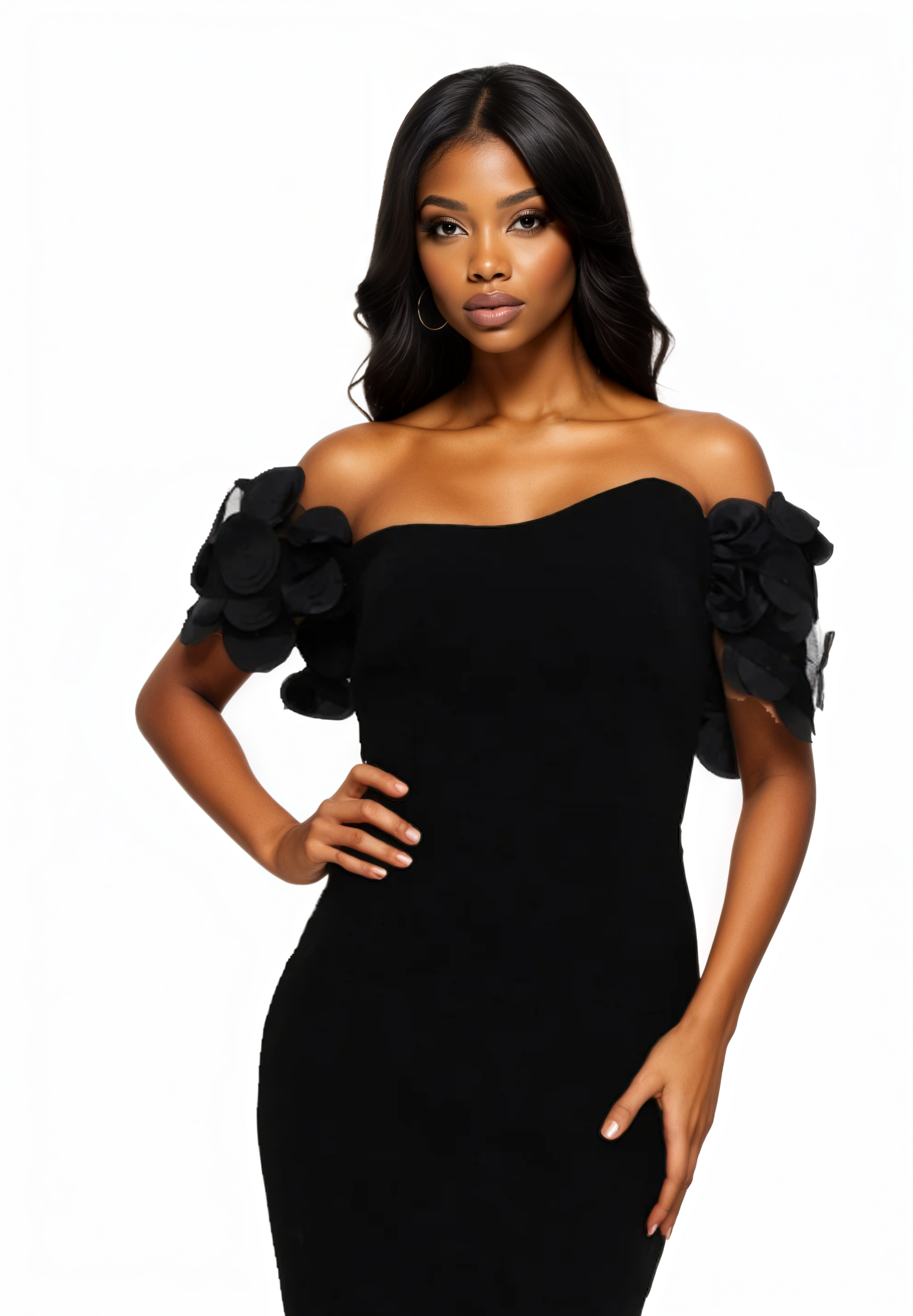 Off Shoulder Maxi Viscose Mermaid Dress