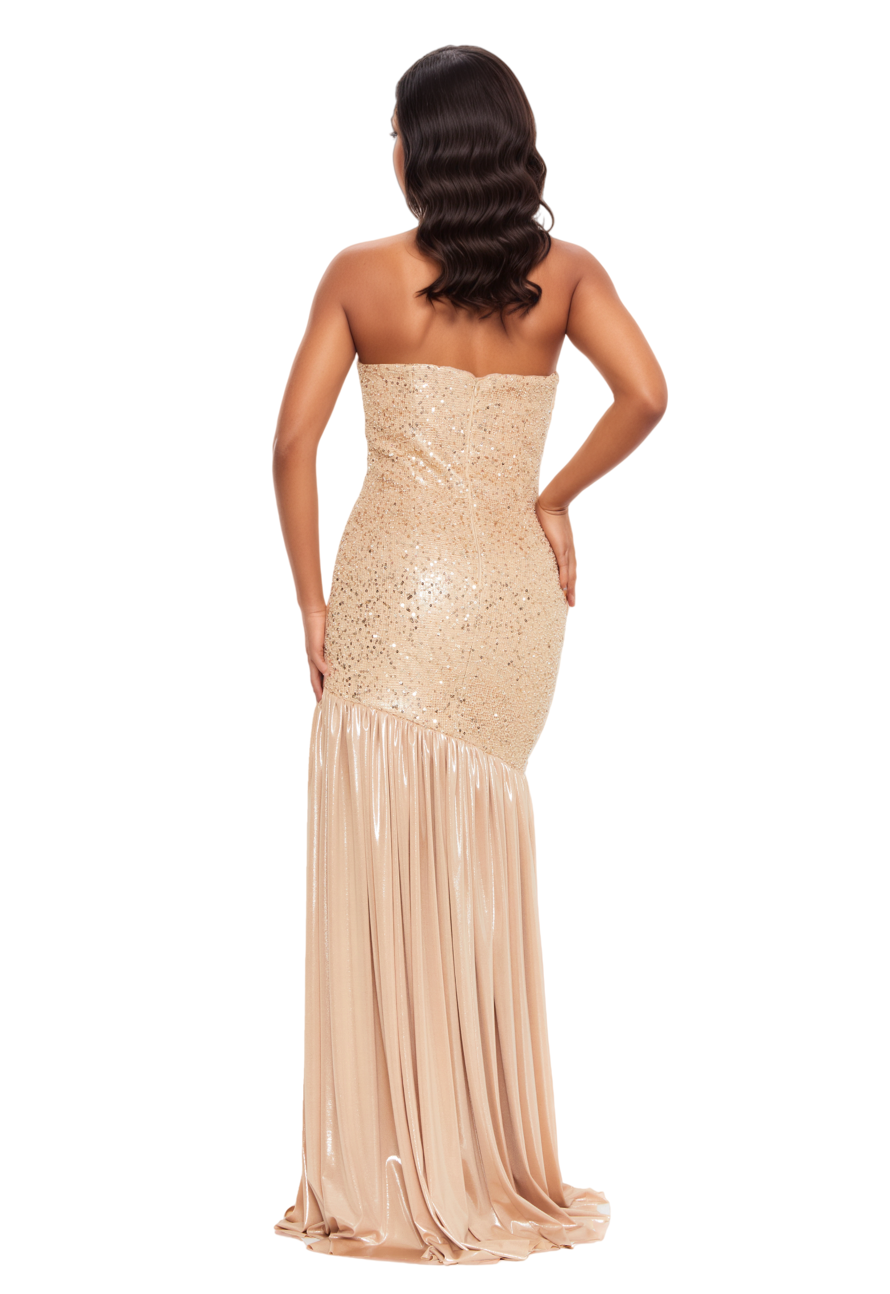 Strapless Maxi Lycra Column Dress