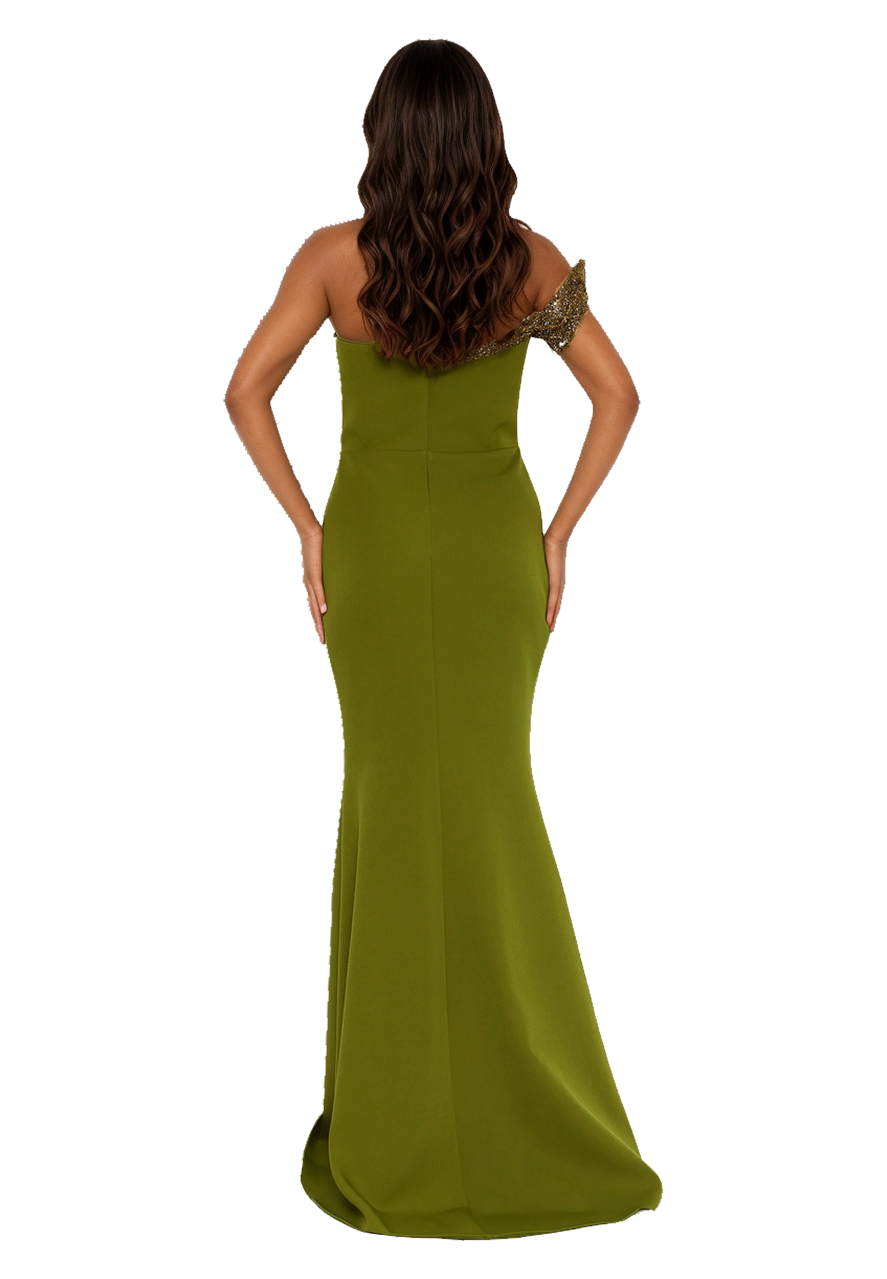 One Shoulder Maxi Viscose Mermaid Dress