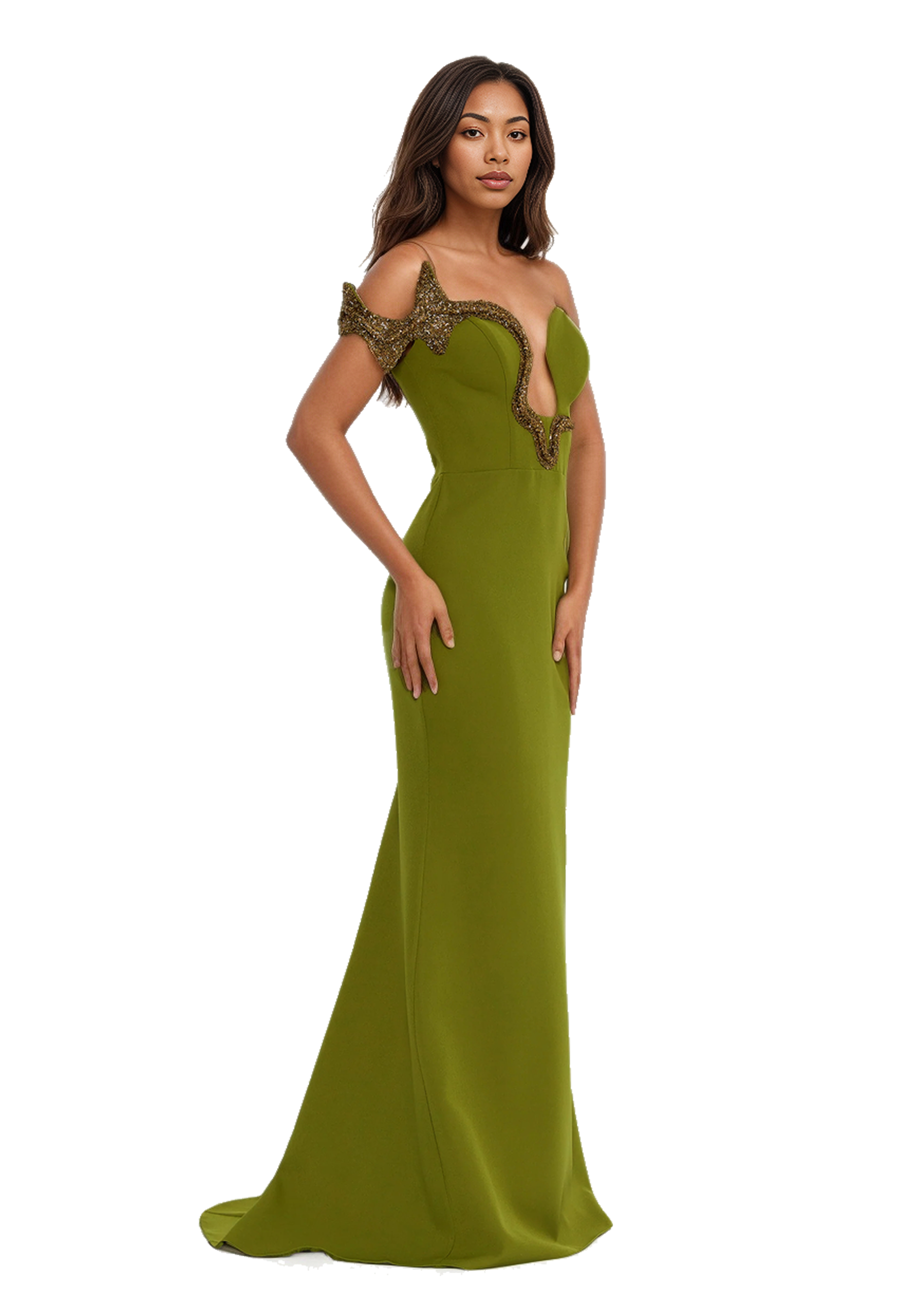 One Shoulder Maxi Viscose Mermaid Dress