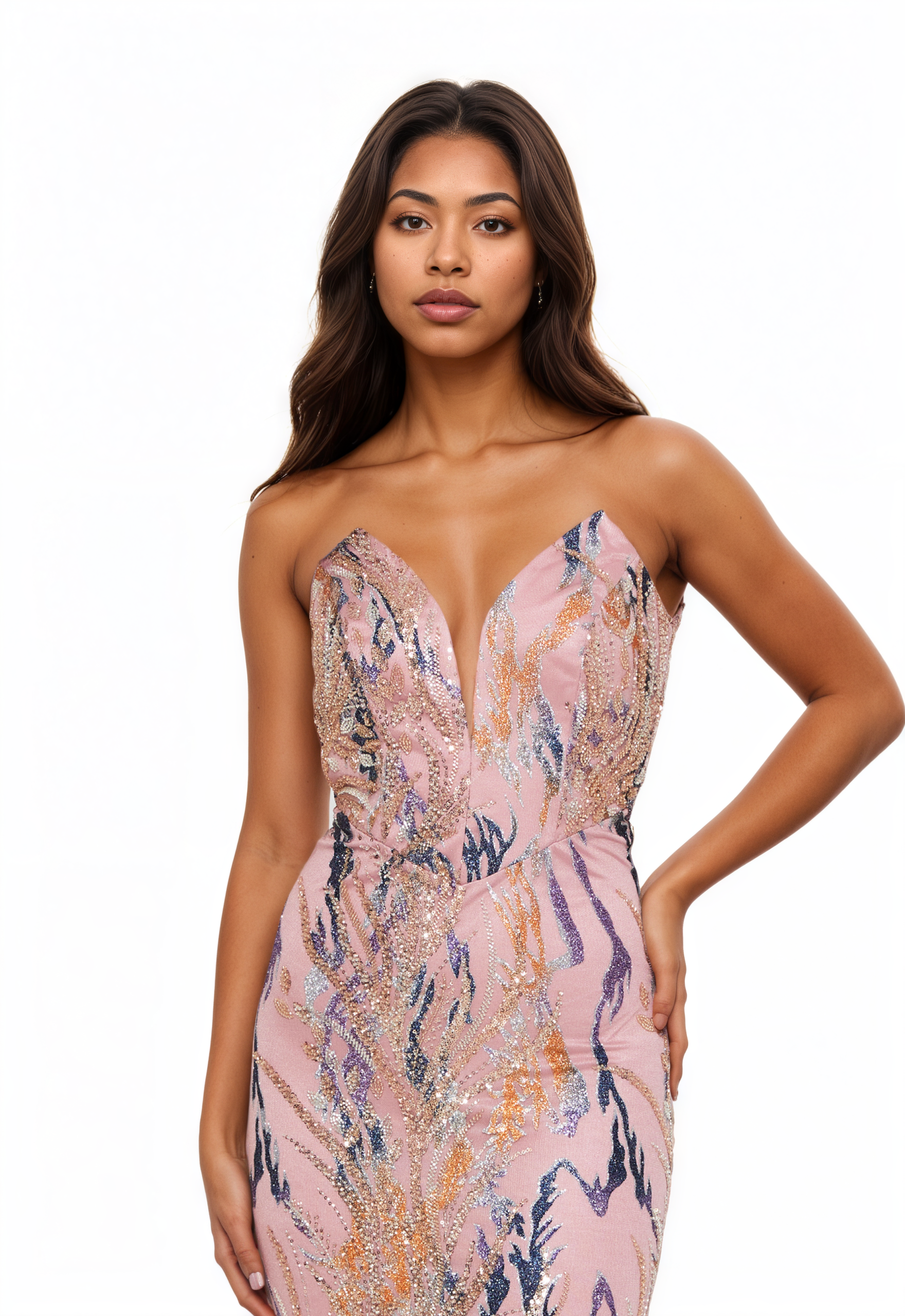 Strapless Maxi Tulle Mermaid Dress