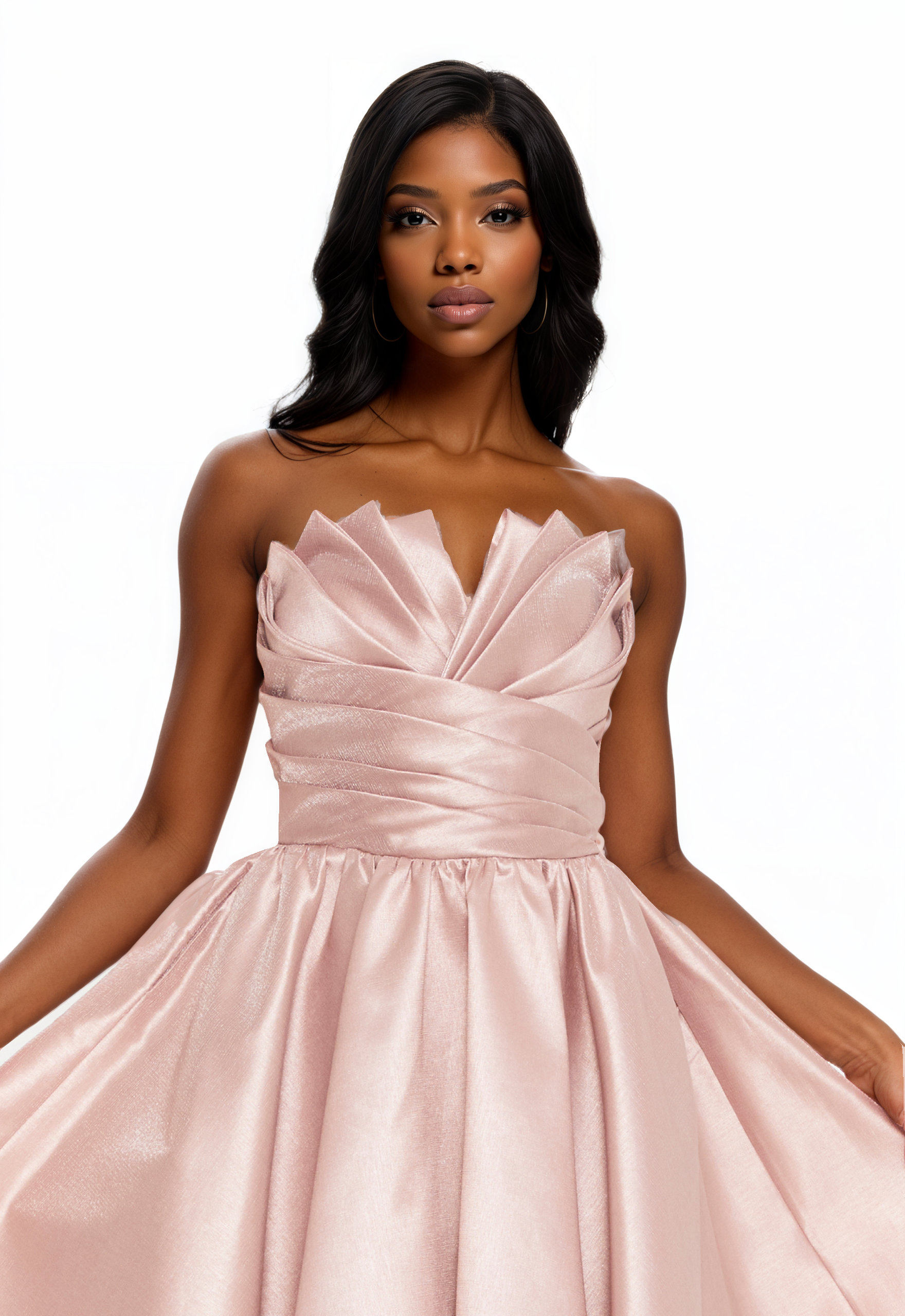 Strapless Midi A-Line Dress