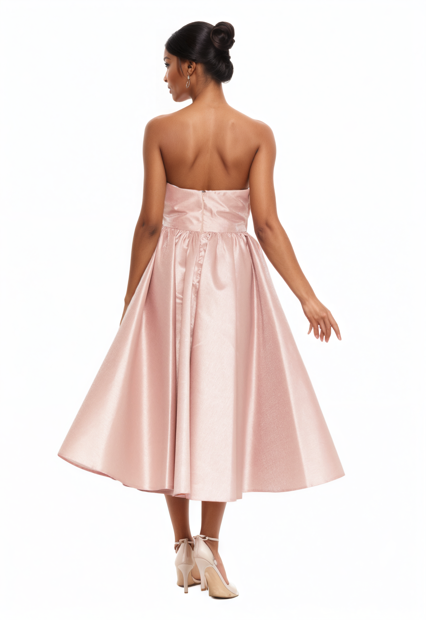 Strapless Midi A-Line Dress