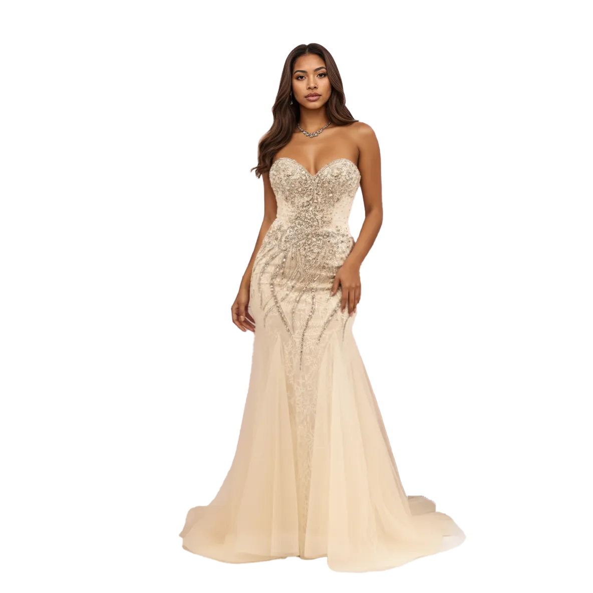 Sleeveless Maxi Sequin Mermaid Dress
