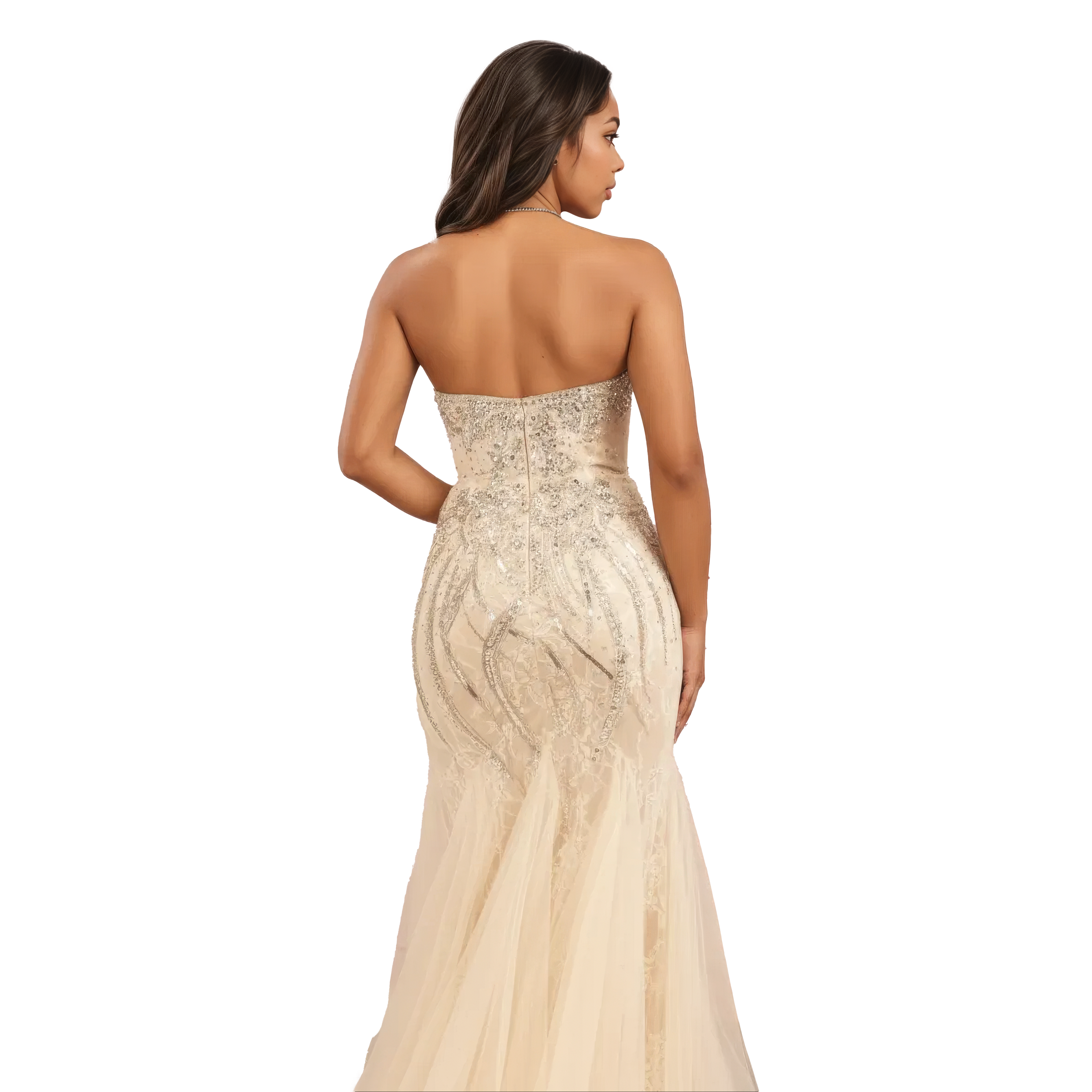 Sleeveless Maxi Sequin Mermaid Dress