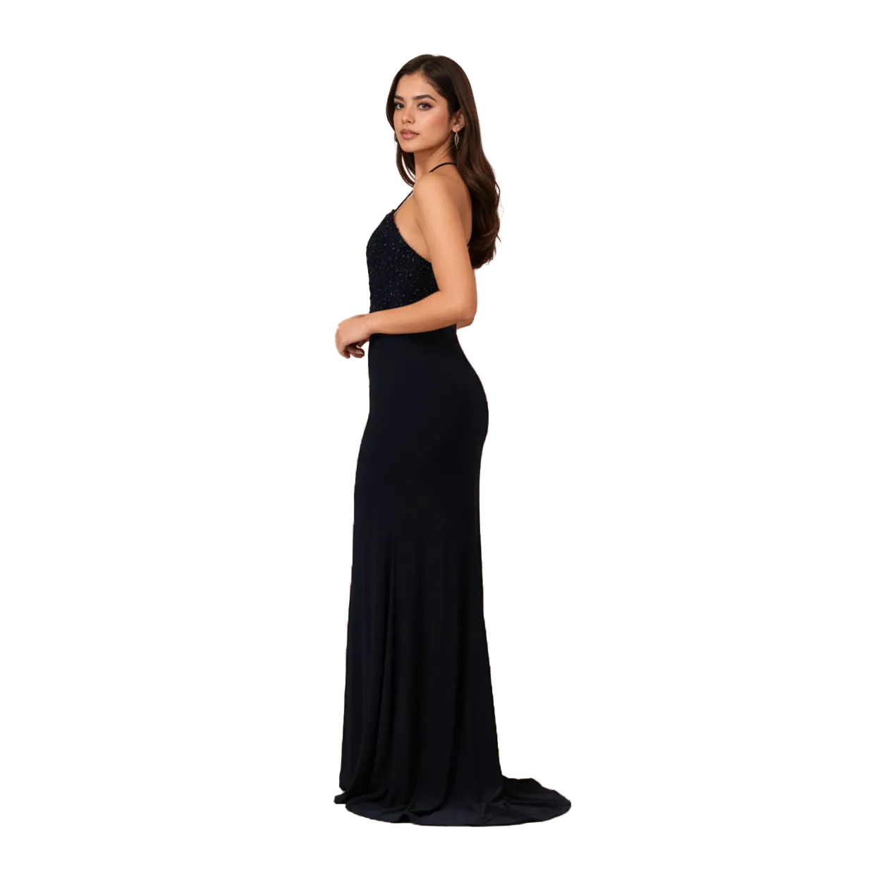 Sleeveless Maxi Lace Mermaid Dress
