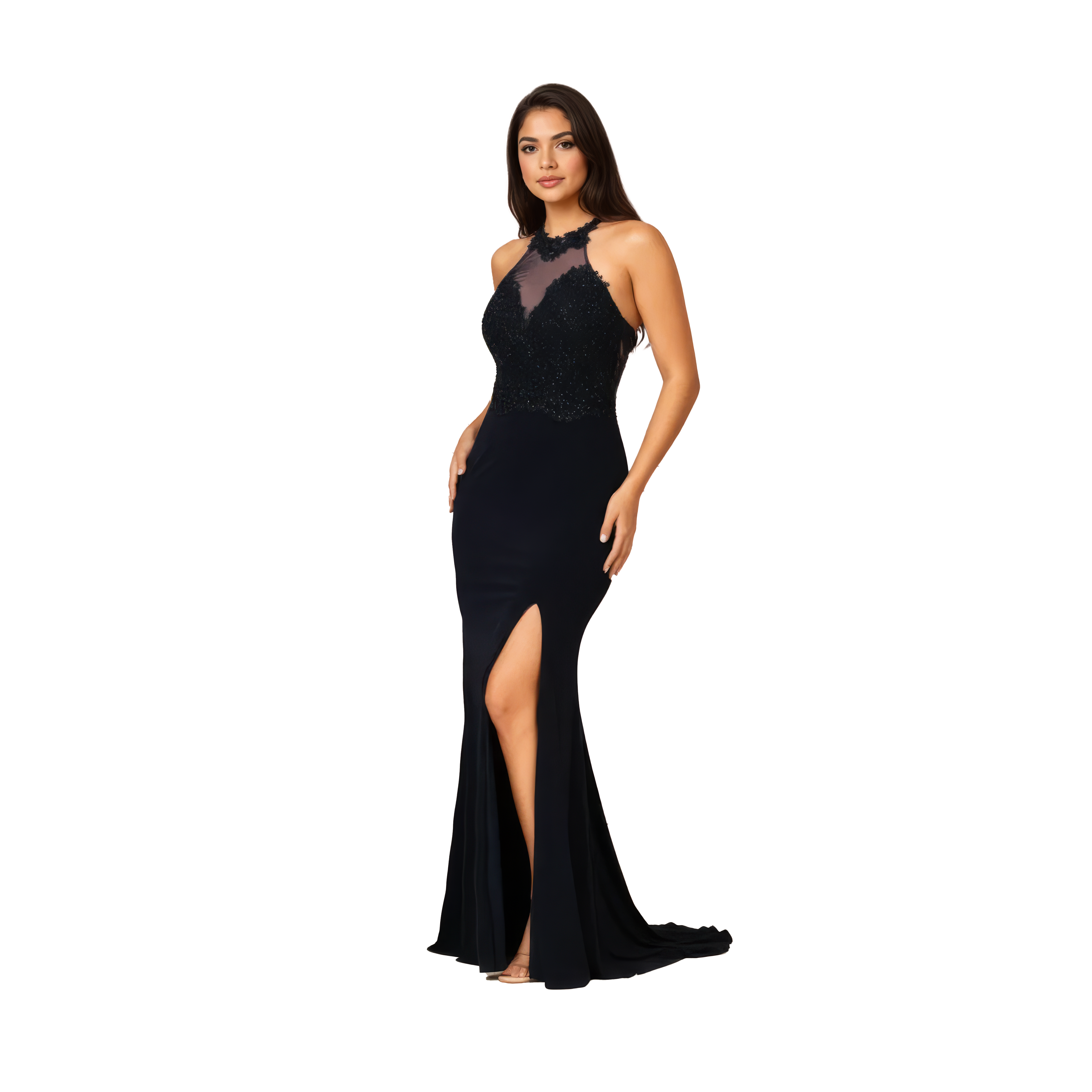 Sleeveless Maxi Lace Mermaid Dress