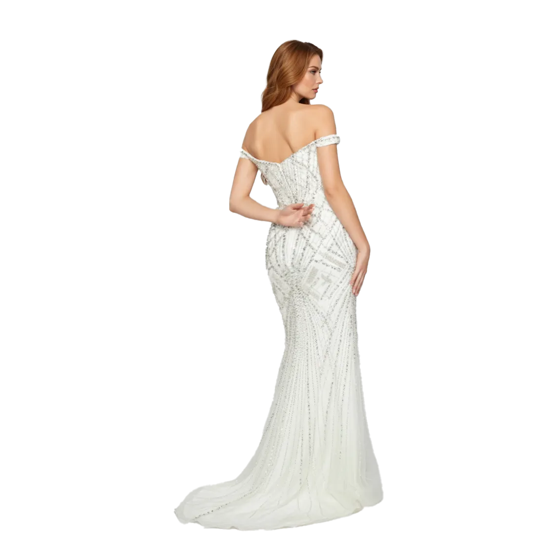 Off Shoulder Maxi Sequin Mermaid Dress