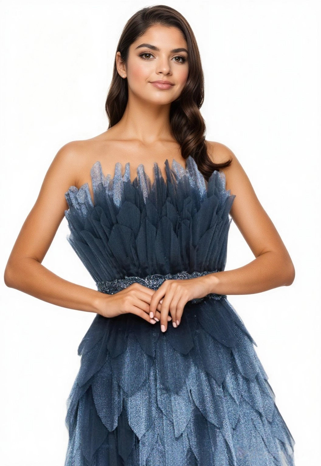 Strapless Maxi Tulle A-Line Dress