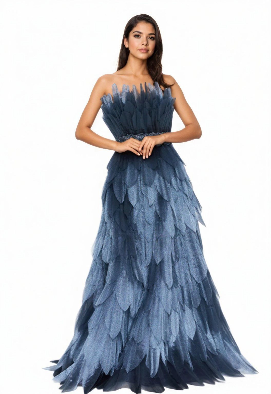 Strapless Maxi Tulle A-Line Dress