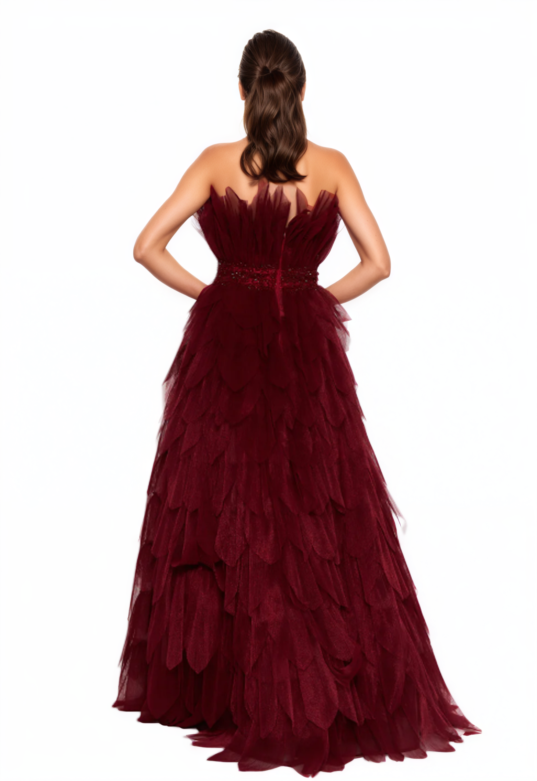 Strapless Maxi Tulle A-Line Dress