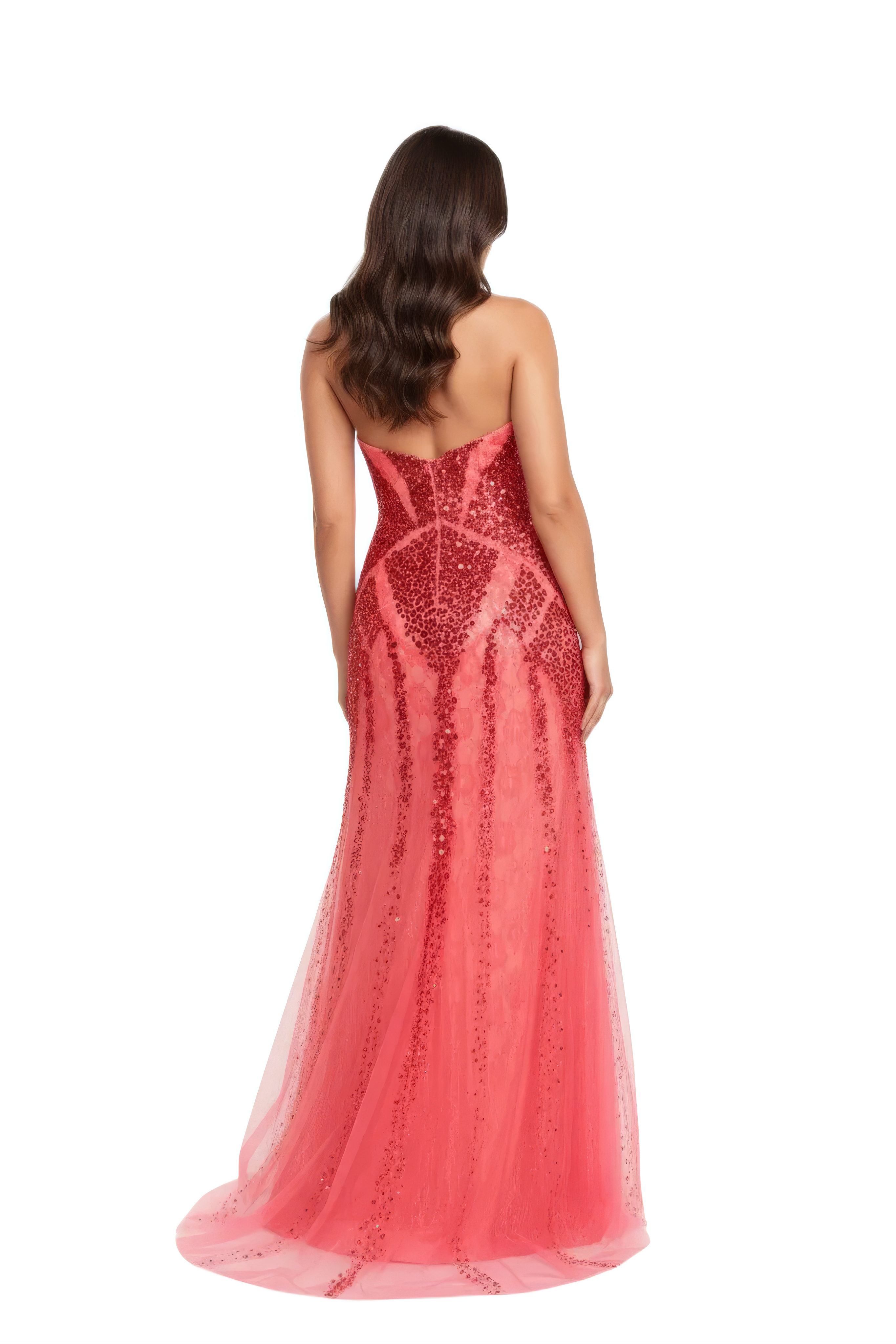 Strapless Maxi Tulle Mermaid Dress
