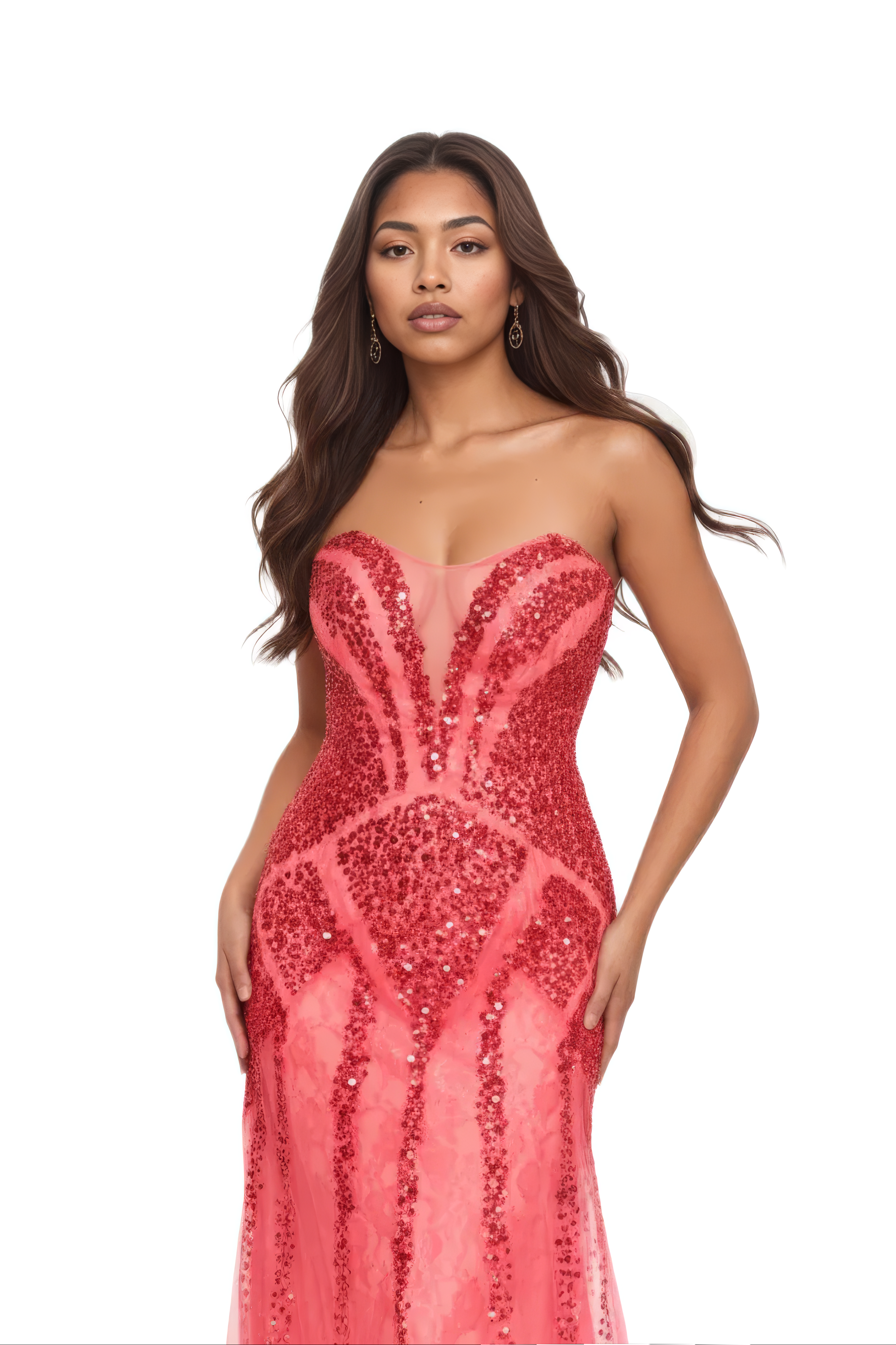 Strapless Maxi Tulle Mermaid Dress