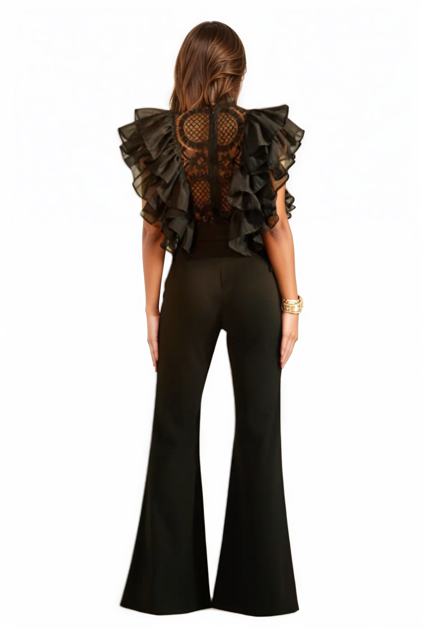 Ruffled Lace Jumpsuit