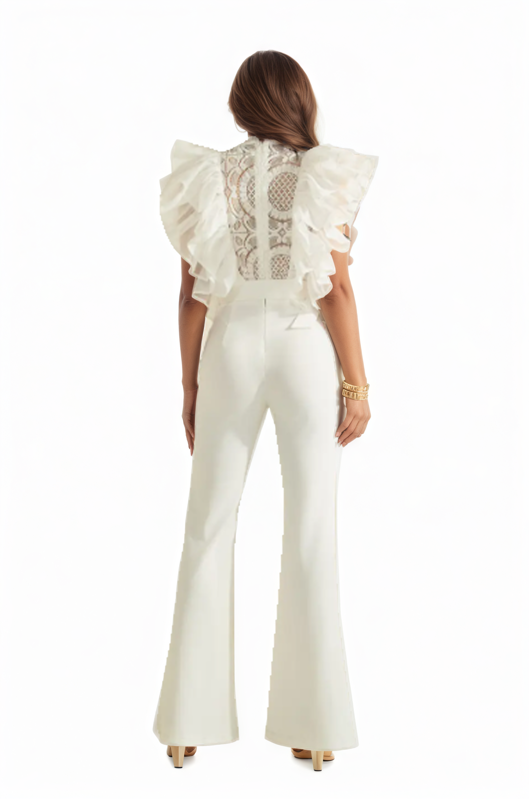 Ruffled Lace Jumpsuit