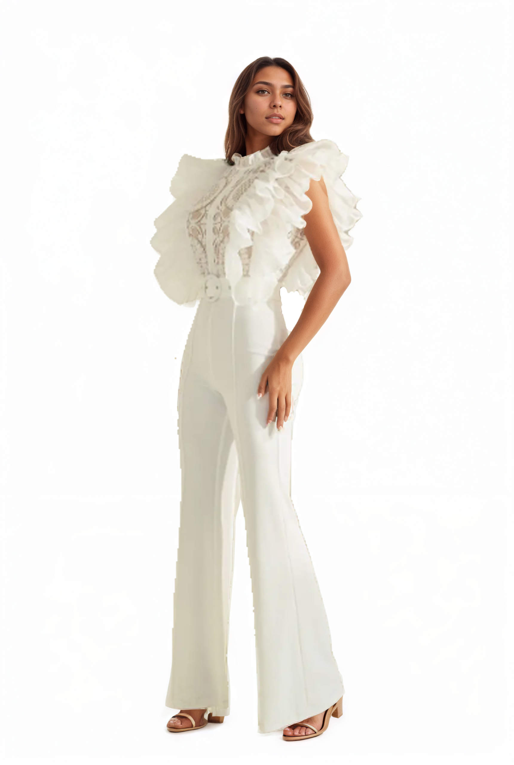 Ruffled Lace Jumpsuit