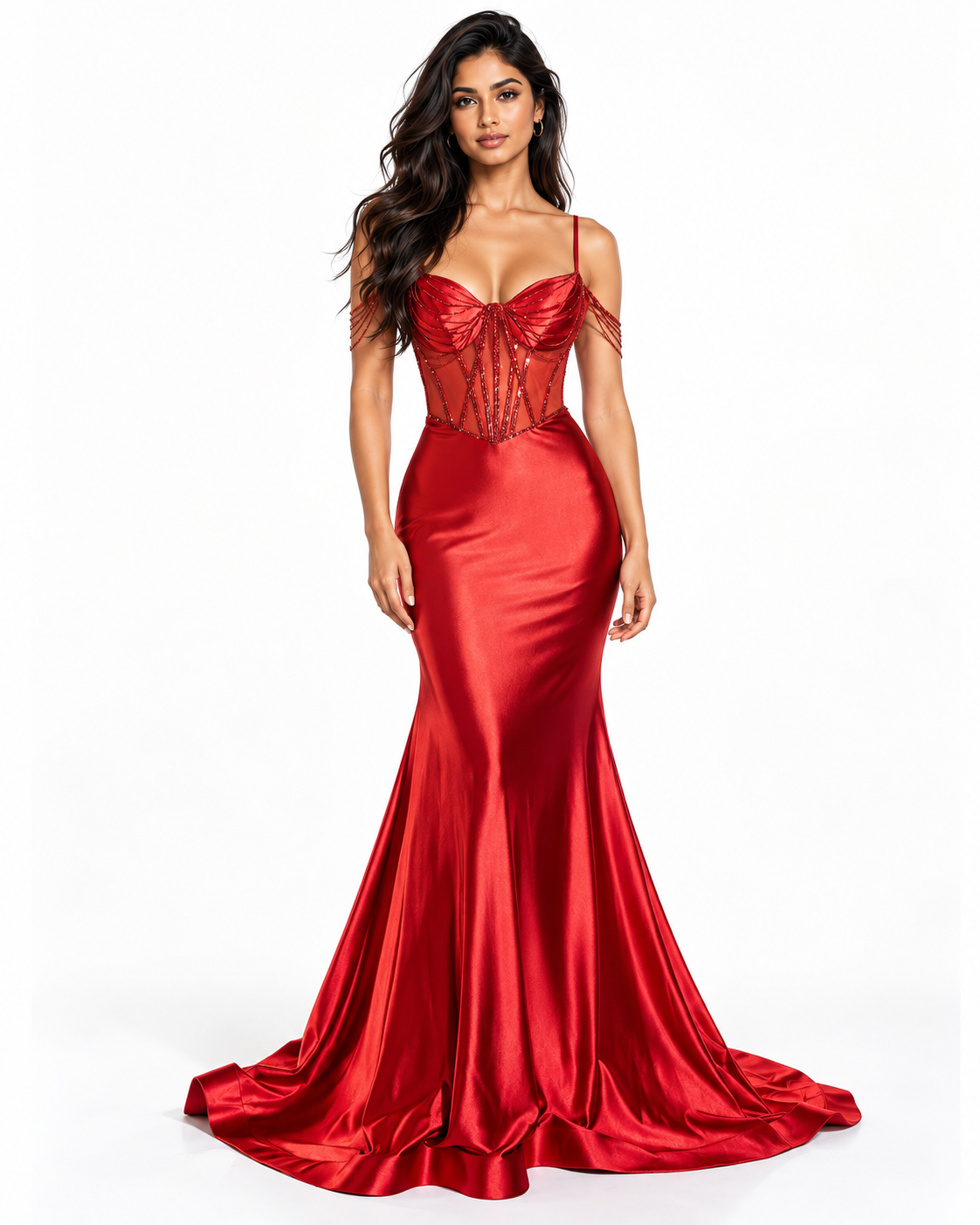 Satin Fitted Dress