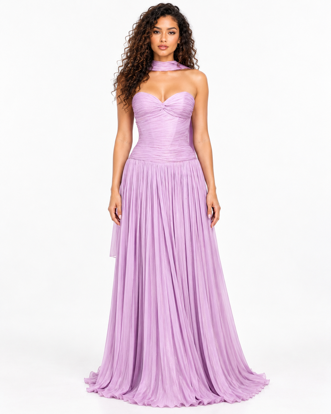 Sweetheart Strapless Luminescent Chiffon A-Line Dress