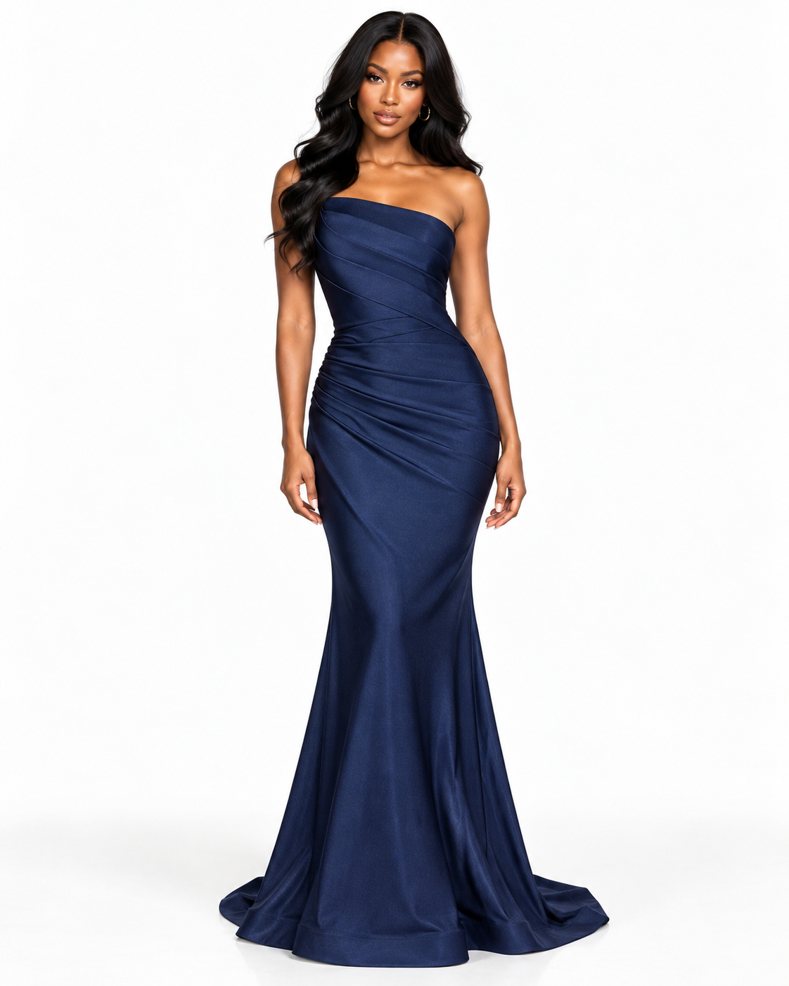 Asymmetrical Fitted Stretch Mermaid Dress