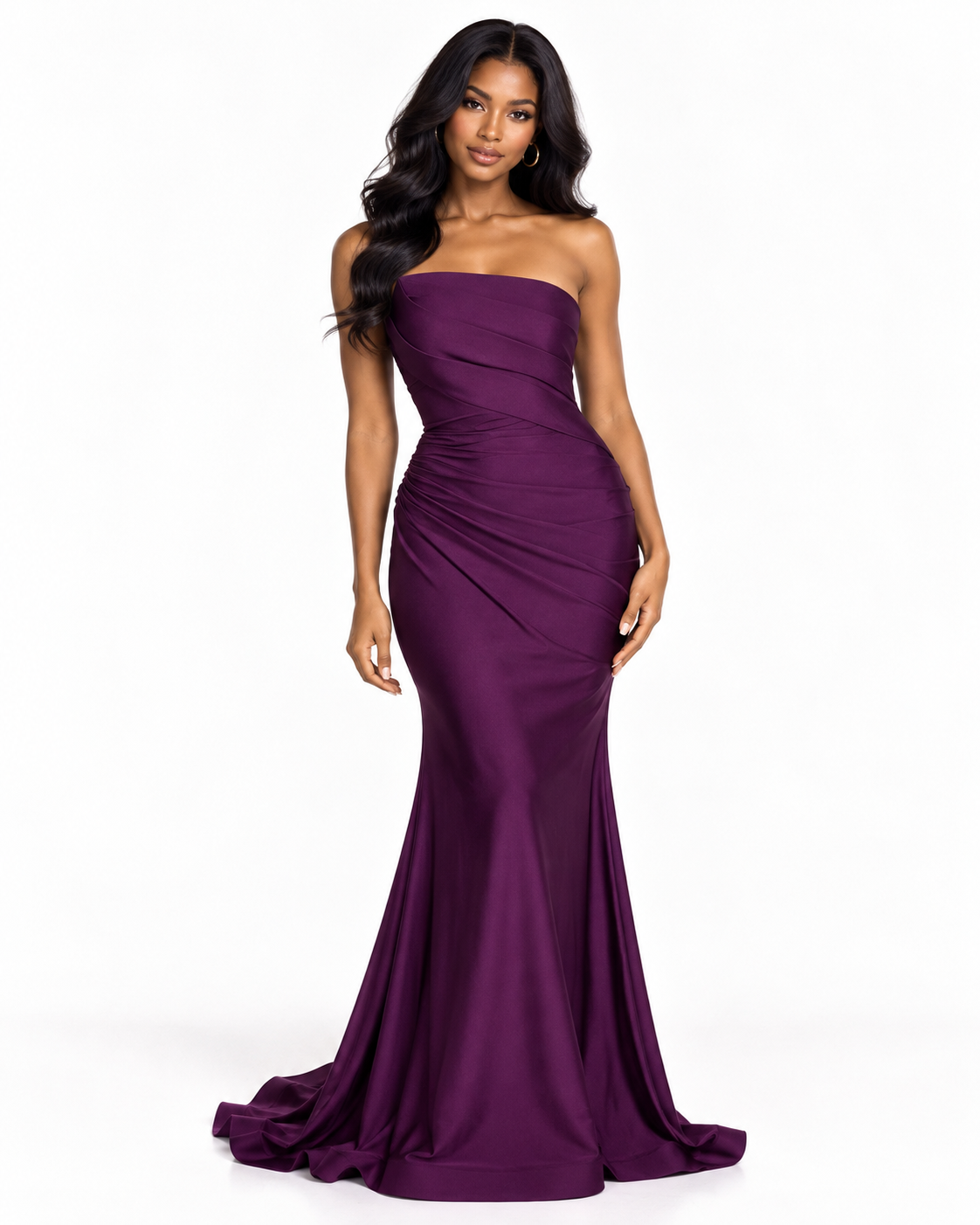 Asymmetrical Fitted Stretch Mermaid Dress