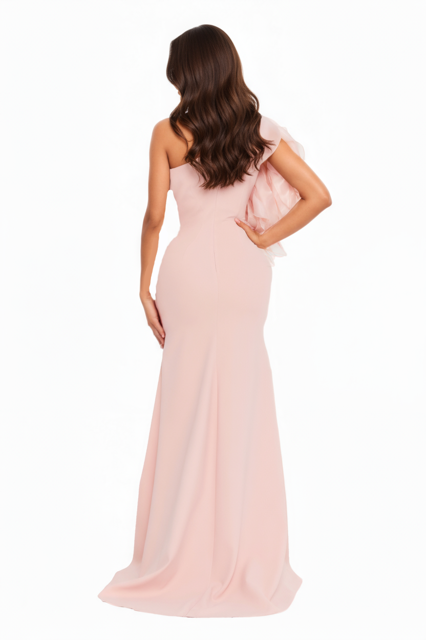 One Shoulder Maxi Viscose Mermaid Dress