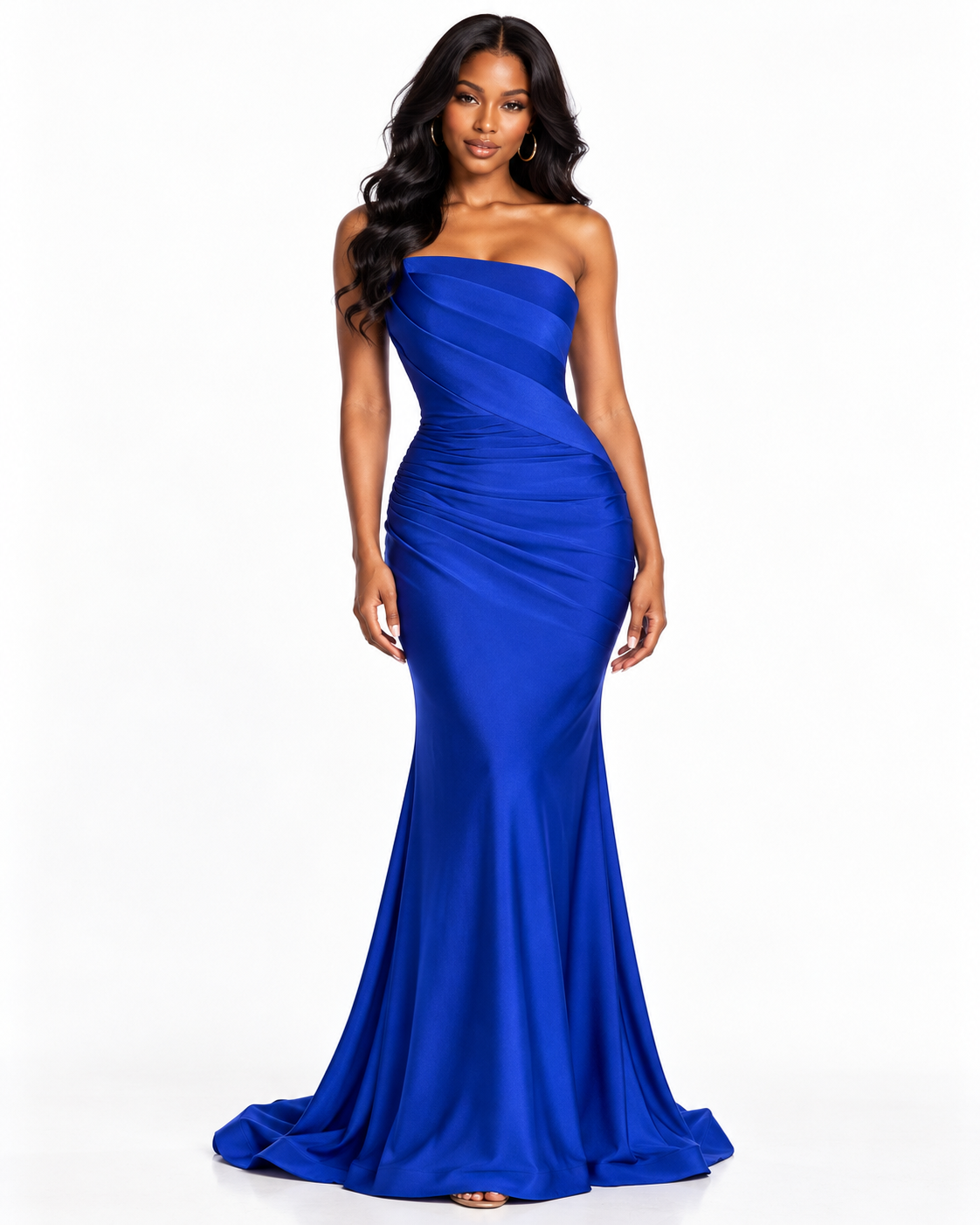 Asymmetrical Fitted Stretch Mermaid Dress