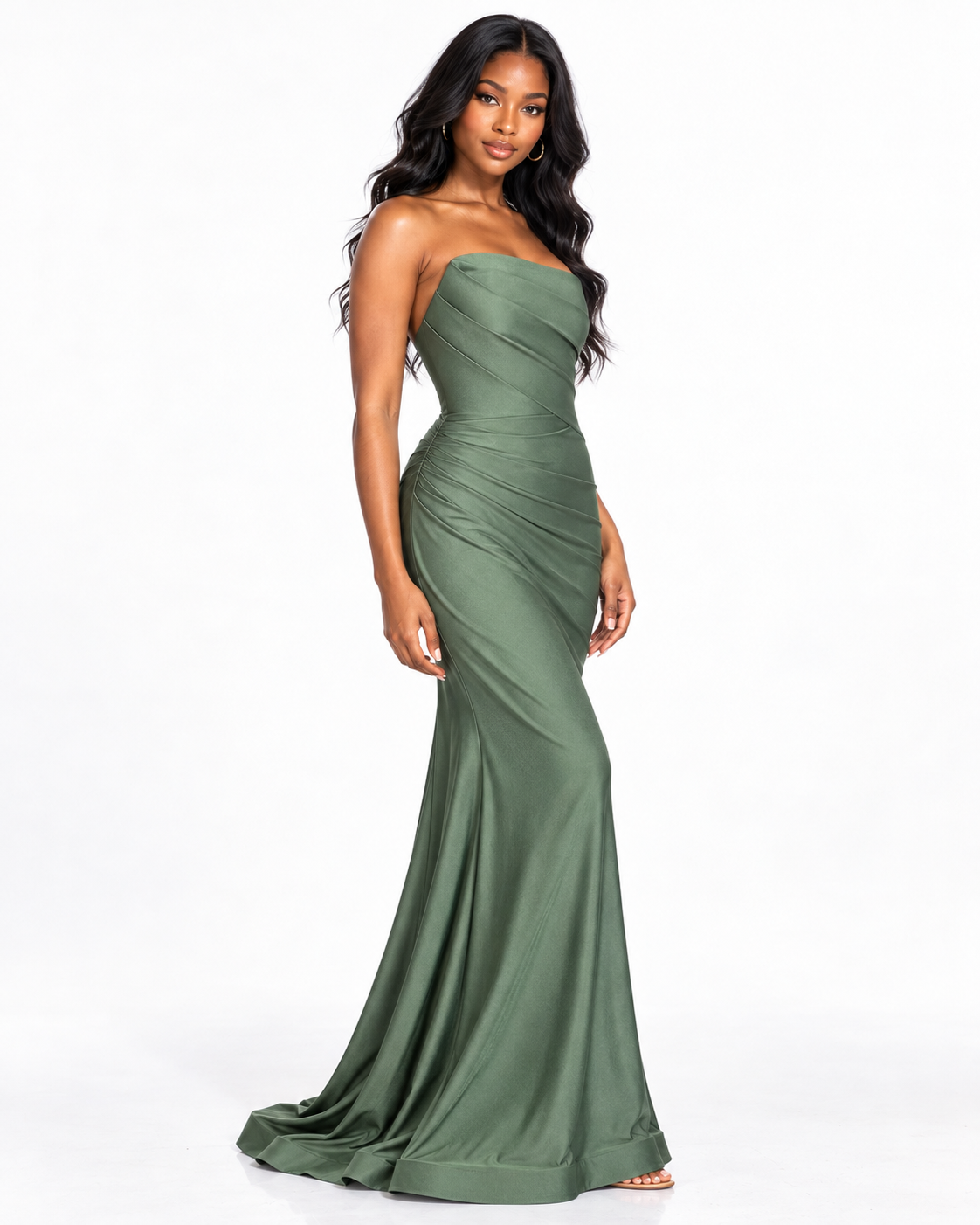 Asymmetrical Fitted Stretch Mermaid Dress