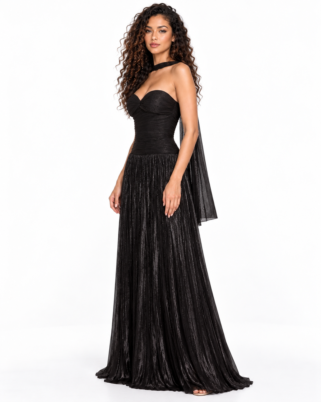 Sweetheart Strapless Luminescent Chiffon A-Line Dress