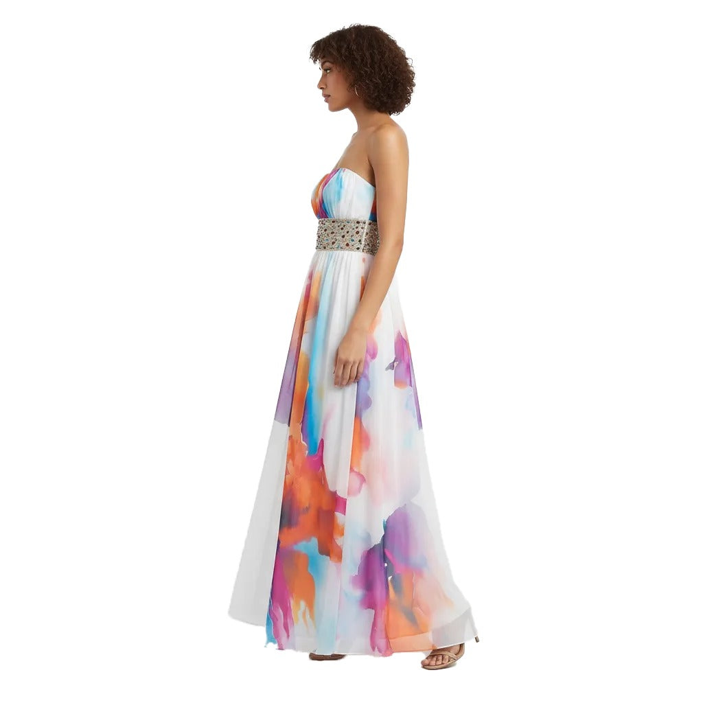 Sleeveless Maxi Printed Mermaid Dress