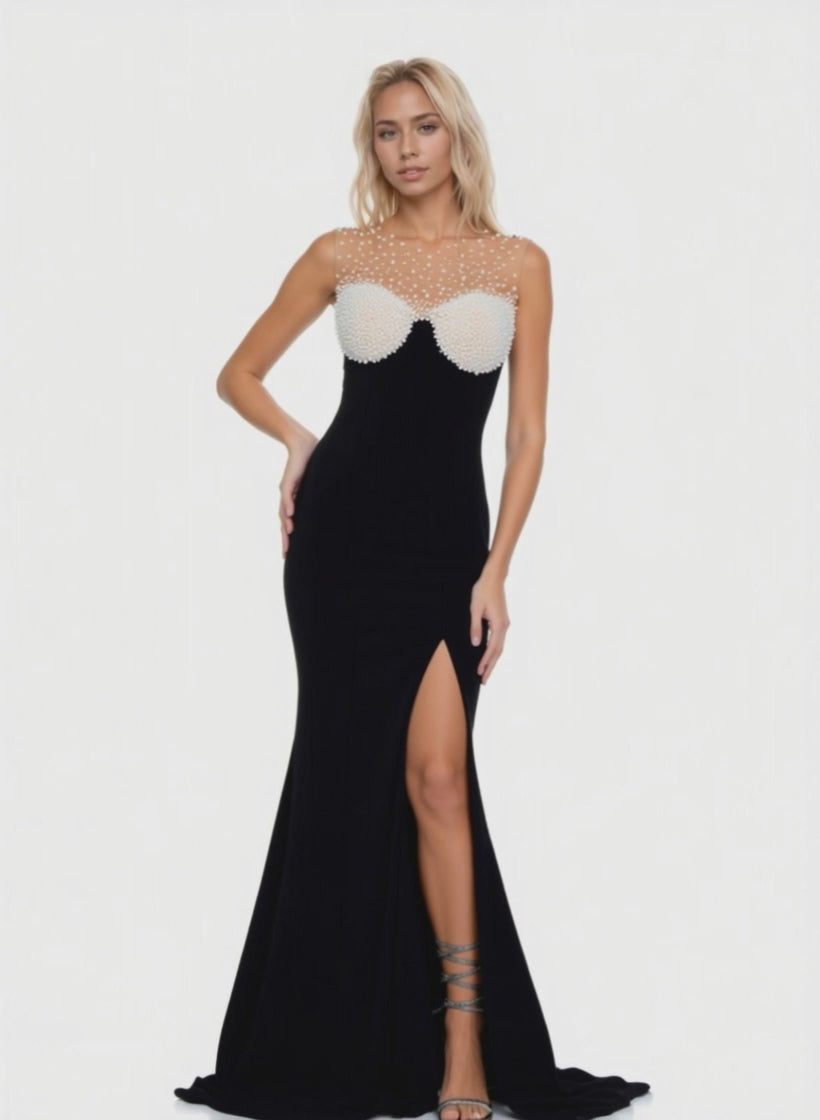 Sleeveless Maxi Viscose Mermaid Dress