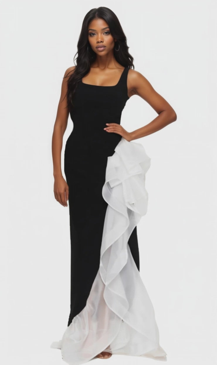 Sleeveless Maxi Viscose Column Dress