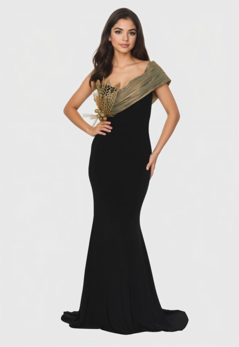 One Shoulder Maxi Lycra Mermaid Dress