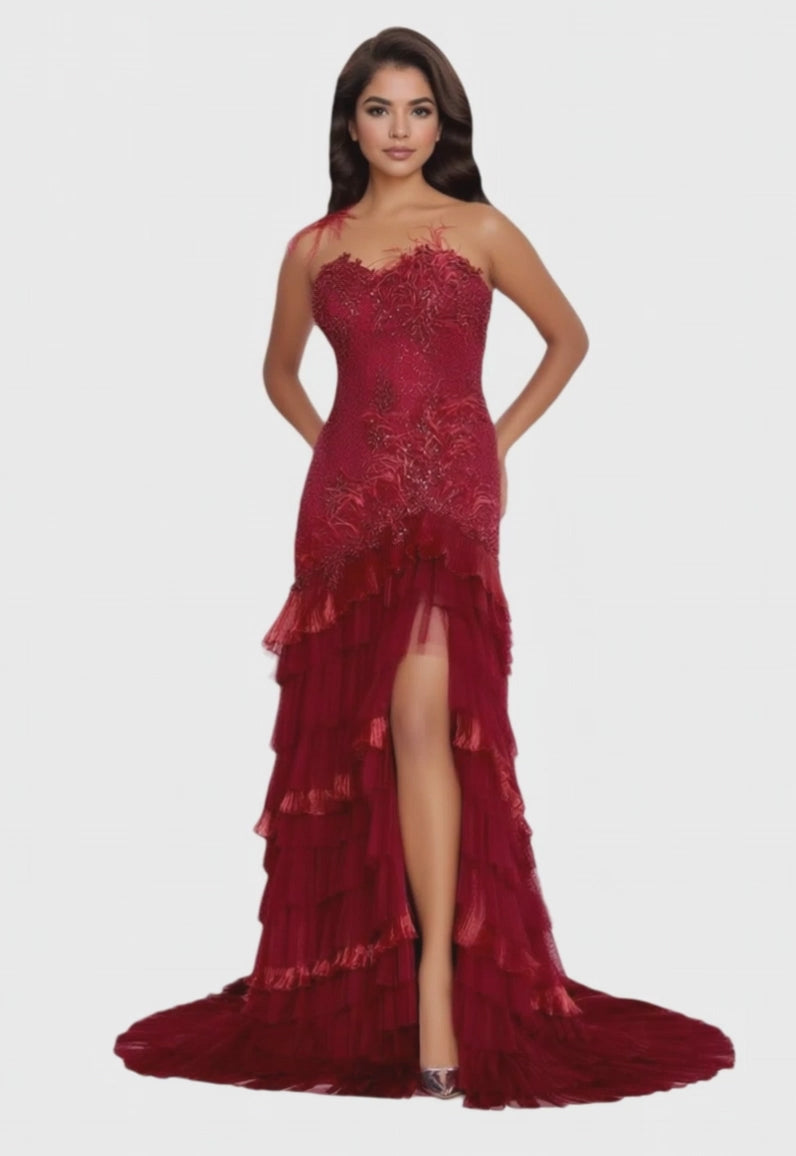 Sleeveless Maxi Tulle Fit & Flare Dress