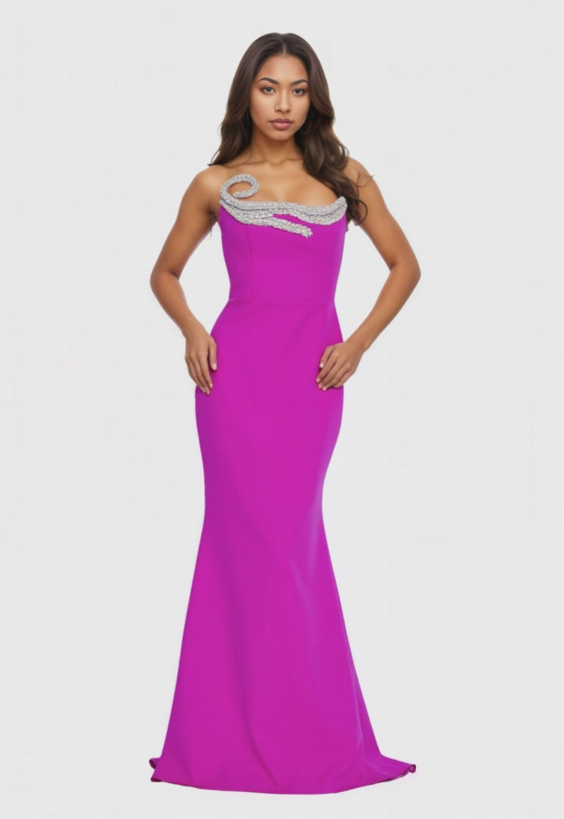 Strapless Maxi Viscose Mermaid Dress