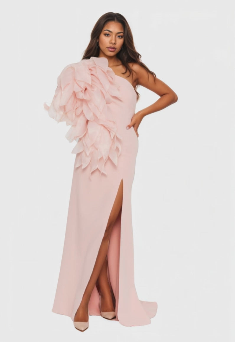 One Shoulder Maxi Viscose Mermaid Dress