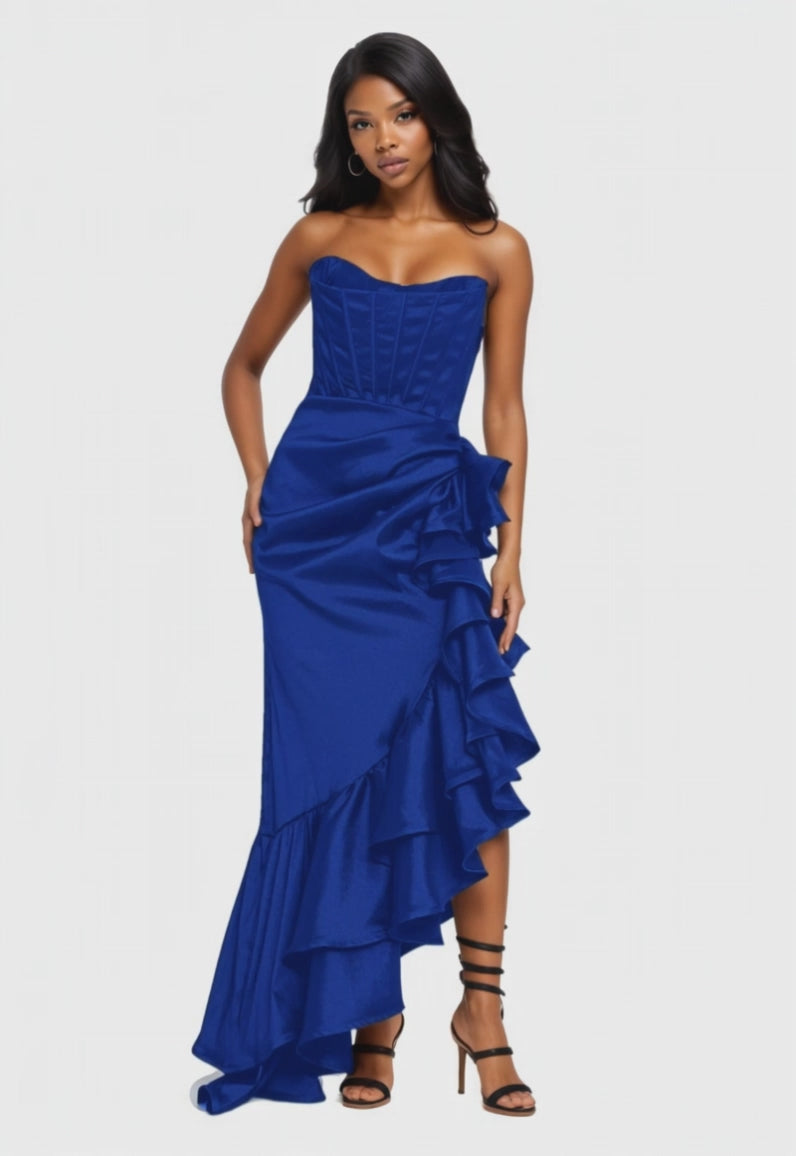 Strapless Maxi Column Dress