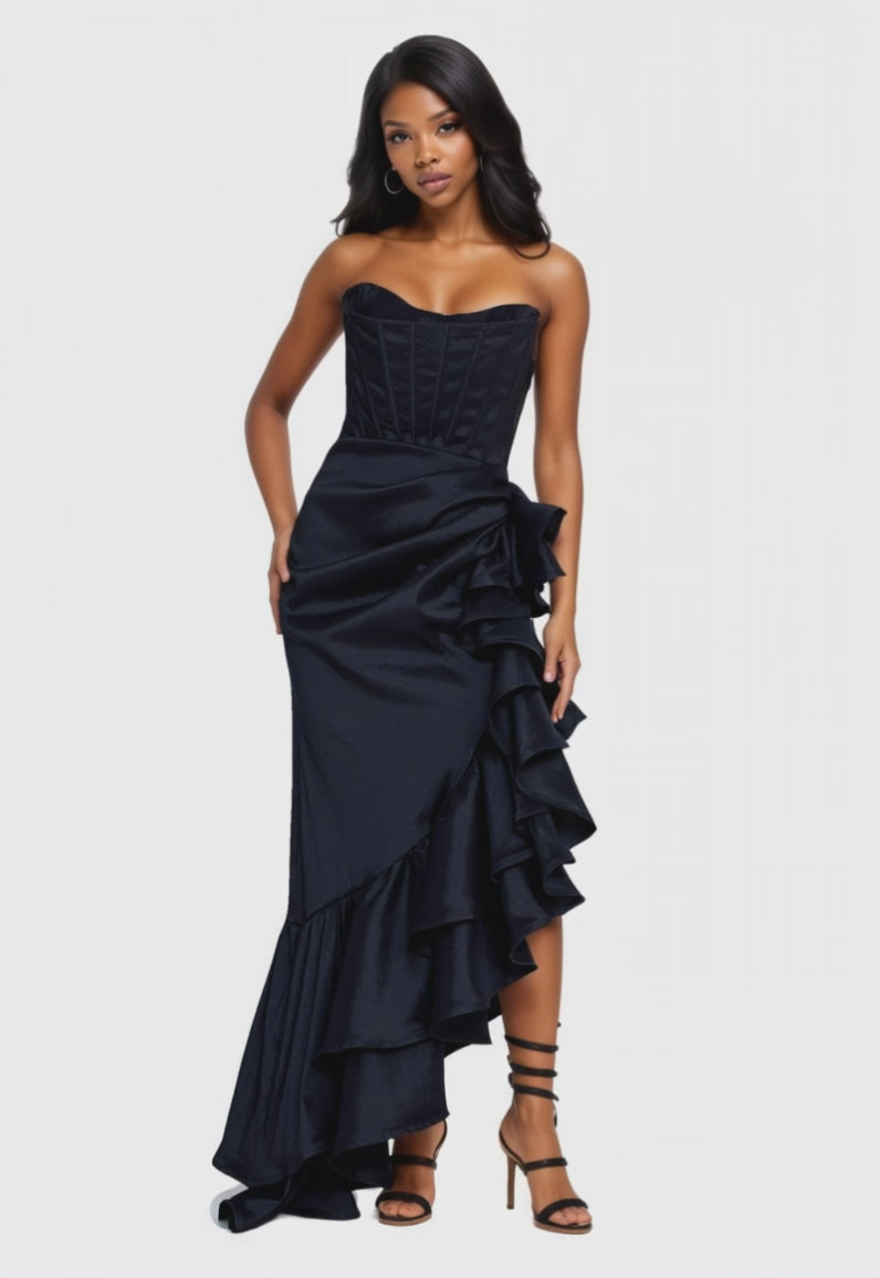 Strapless Maxi Column Dress